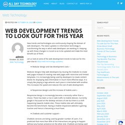 Web Development Trends To Look Out For This Year