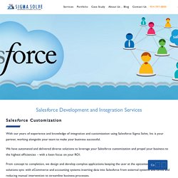 Sales Force Development and Integration Services - Sigma Solve Inc.
