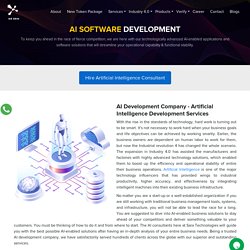 AI Development Company - Artificial Intelligence Development Services - Hire AI Software