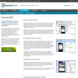 Mobile Interactive Testing Environment (MITE) from Keynote Systems