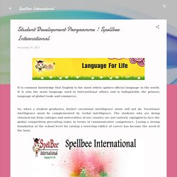 Student Development Programme ! Spellbee International