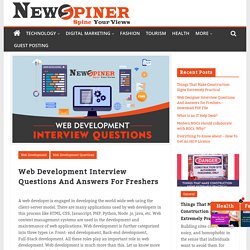 Web Development Interview Questions And Answers For Freshers - PDF