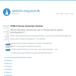 web & mobile development, graphic design company - HTML5 Canvas Javascript Libraries