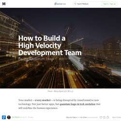 How to Build a High Velocity Development Team — JavaScript Scene