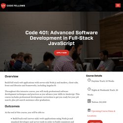 Advanced Software Development in Full-Stack JavaScript » Code Fellows