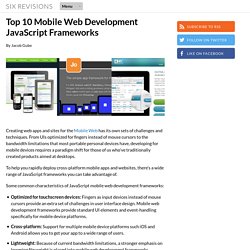 Top 10 Mobile Web Development JavaScript Frameworks