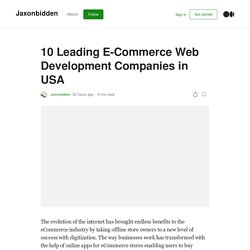 E-Commerce Web Development Companies in USA
