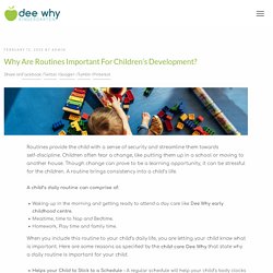 Why are Routines Important for Children’s Development?
