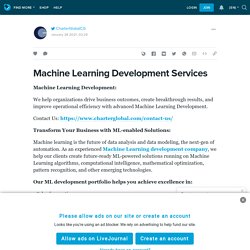 Machine Learning Development Services : ext_5350227 — LiveJournal
