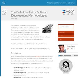 Managing Software Development: The Definitive List of Software D