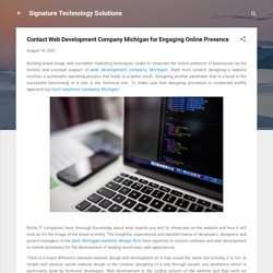 Contact Web Development Company Michigan for Engaging Online Presence