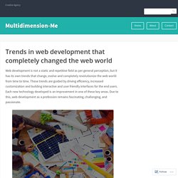 Trends in web development that completely changed the web world – Multidimension-Me