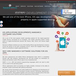 IOS App Development Company in Delhi, Noida – Nanoarch Software