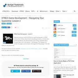 HTML5 Game Development – Navigating Your Spaceship- Lesson 3