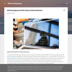 Web Development and Its Value in Online Business