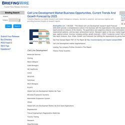 Cell Line Development Market Business Opportunities, Current Trends And Growth Forecast by 2025