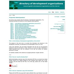 directory of development organizations