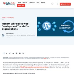 Modern WordPress Web Development Trends For Organizations