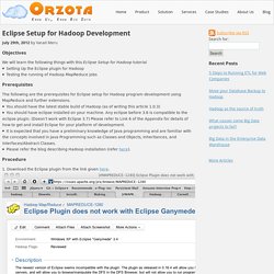 Eclipse Setup for Hadoop Development - OrzotaOrzota