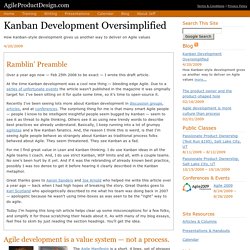 Kanban development oversimplified: a simple explanation of how Kanban adds to the ever-growing Agile toolkit