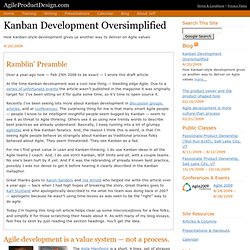 Kanban development oversimplified: a simple explanation of how Kanban adds to the ever-growing Agile toolkit