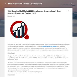 May 2021 Report on Global Solid Oxide Fuel Cell Market Overview, Size, Share and Trends 2021-2026