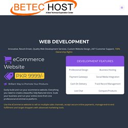 Web Development in Pakistan - Web Development Company - BeTec Host