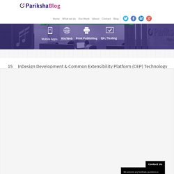 InDesign Plugin development partners, Custom Plugin Development, CEP - InDesign Plugin