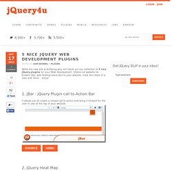 5 Nice jQuery Web Development Plugins