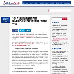 Top Website Design and Development Predictions Trends 2020