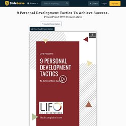 9 Personal Development Tactics To Achieve Success PowerPoint Presentation - ID:10097136