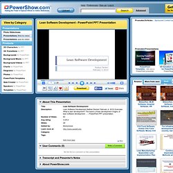 Lean Software Development PowerPoint presentation