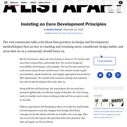 Insisting on Core Development Principles