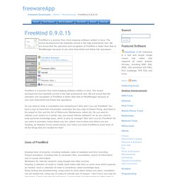 FreeMind 0.9.0.15 free download. FreeMind is a premier free mind-mapping software written in Java. The recent development has hopefully turned it into high productivity tool. We are proud that the operation and navigation of FreeMind is faster than that o