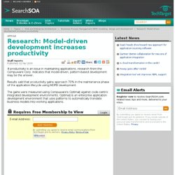 Research: Model-driven development increases productivity
