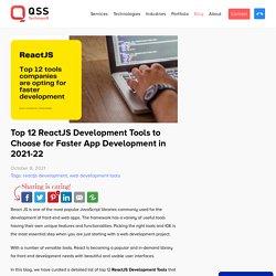 12 Reactjs Development Tools for Increasing Productivity