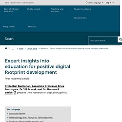 Expert insights into education for positive digital footprint development
