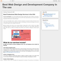 Best Web Design and Development Company In The usa: Best Professional Web Design Services in the USA