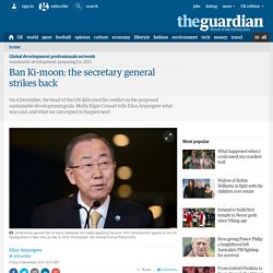 Ban Ki-Moon: the secretary general strikes back