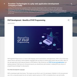 PHP Development - Benefits of PHP Programming