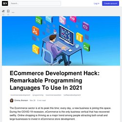 ECommerce Development Hack: Remarkable Programming Languages To Use In 2021 - DEV Community