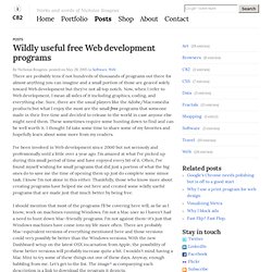 Wildly useful free Web development programs