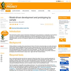 Model-driven development and prototyping by sample