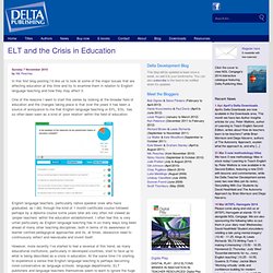 ELT and the Crisis in Education