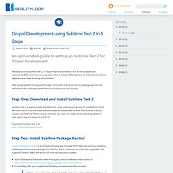 Drupal Development using Sublime Text 2 in 5 Steps