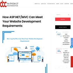 How ASP.NET/MVC Can Meet Your Website Development Requirements