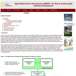 Agile Model Driven Development (AMDD): The Key to Scaling Agile Software Development