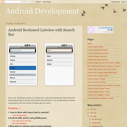 Android Development: Android Sectioned Listview with Search Bar