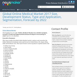 Global Online Medical Market 2017 Size, Development Status, Type and Application, Segmentation, Forecast by 2022