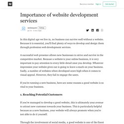Importance of website development services